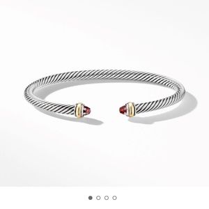 David Yurman Classic Cable Bracelet, Garnet Stone